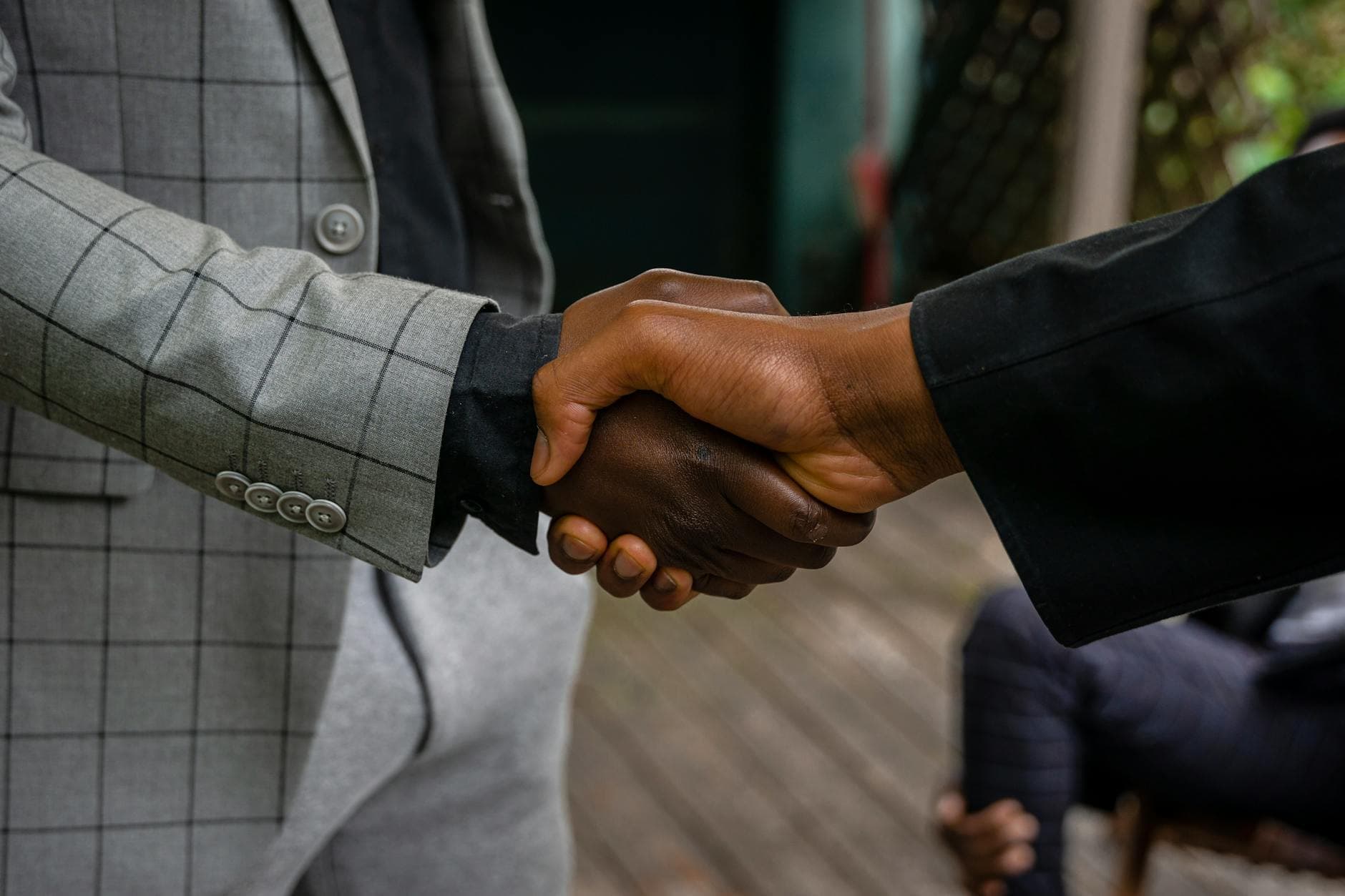 Business handshake between two professionals
